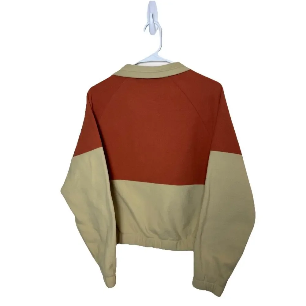 NWT‎ Marmot Retro Rocklin 1/2 Zip Fleece Jacket Light Oak/Auburn Size Small